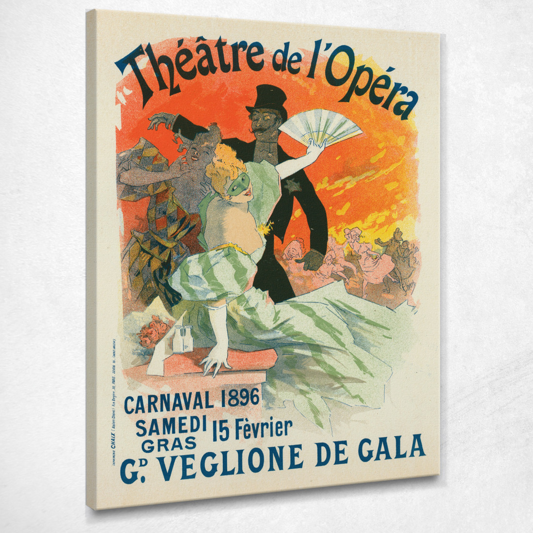 Carnaval 1896 Grand Veglione De Gala Jules Chéret jch20 quadro stampato su tela Carnaval 1896 Grand Veglione De Gala Jules Chéret jch20 quadro stampato su tela