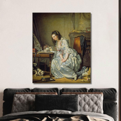 The Broken Mirror Jean-Baptiste Greuze jbg64 canvas print