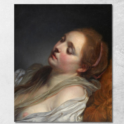 The Dreamer Jean-Baptiste Greuze jbg66 canvas print