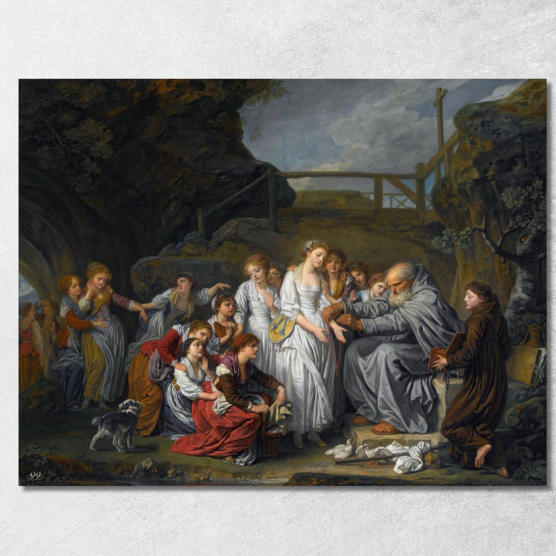 The Hermit Jean-Baptiste Greuze jbg68 canvas print The Hermit Jean-Baptiste Greuze jbg68 canvas print