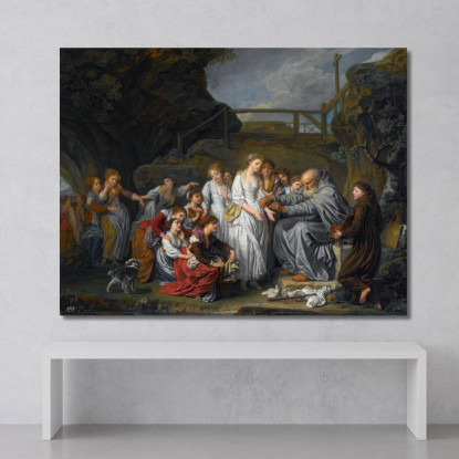 The Hermit Jean-Baptiste Greuze jbg68 canvas print