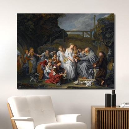 The Hermit Jean-Baptiste Greuze jbg68 canvas print