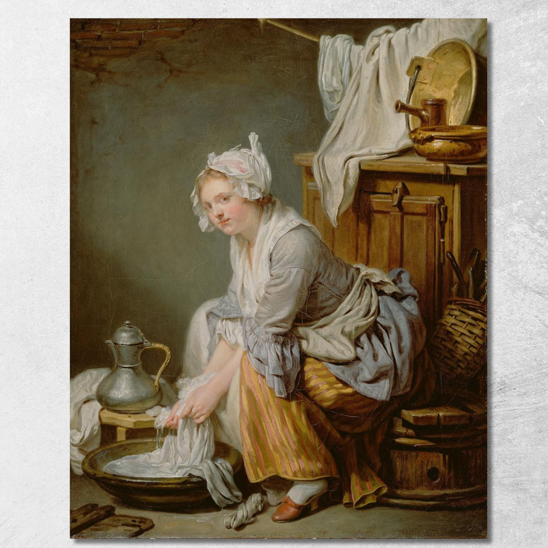 The Laundress (La Blanchisseuse) Jean-Baptiste Greuze jbg69 canvas print The Laundress (La Blanchisseuse) Jean-Baptiste Greuze jbg69 canvas print