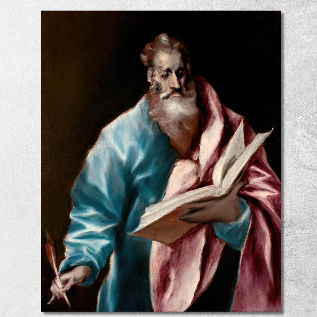 Apostolo San Matteo El Greco (Domenikos Theotokopoulos) egr2 quadro stampato su tela Apostolo San Matteo El Greco (Domenikos Theotokopoulos) egr2 quadro stampato su tela
