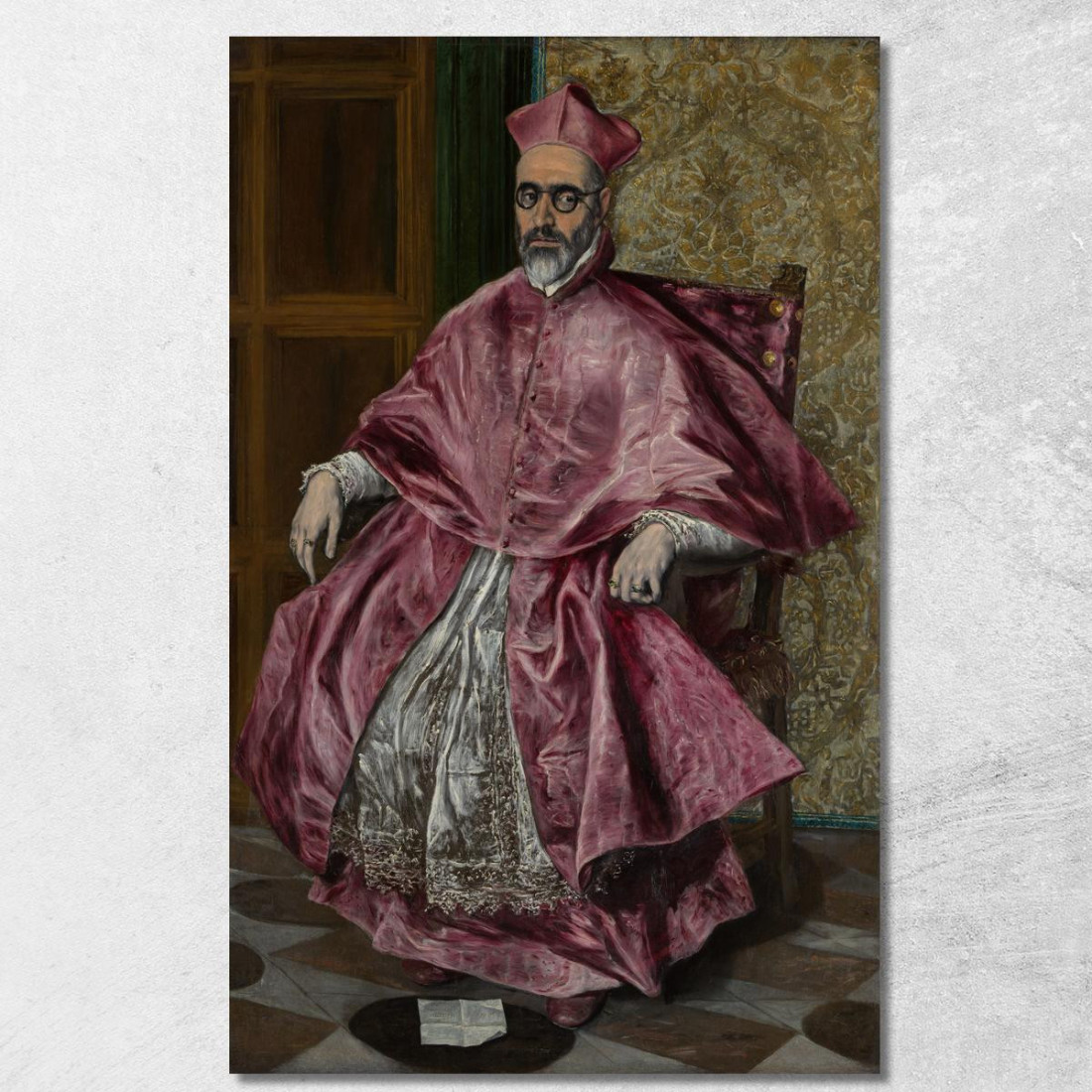 Cardinale Fernando Niño De Guevara (1541-1609) El Greco (Domenikos Theotokopoulos) egr9 quadro stampato su tela Cardinale Fernando Niño De Guevara (1541-1609) El Greco (Domenikos Theotokopoulos) egr9 quadro stampato su tela