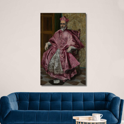Cardinale Fernando Niño De Guevara (1541-1609) El Greco (Domenikos Theotokopoulos) egr9 quadro stampato su tela