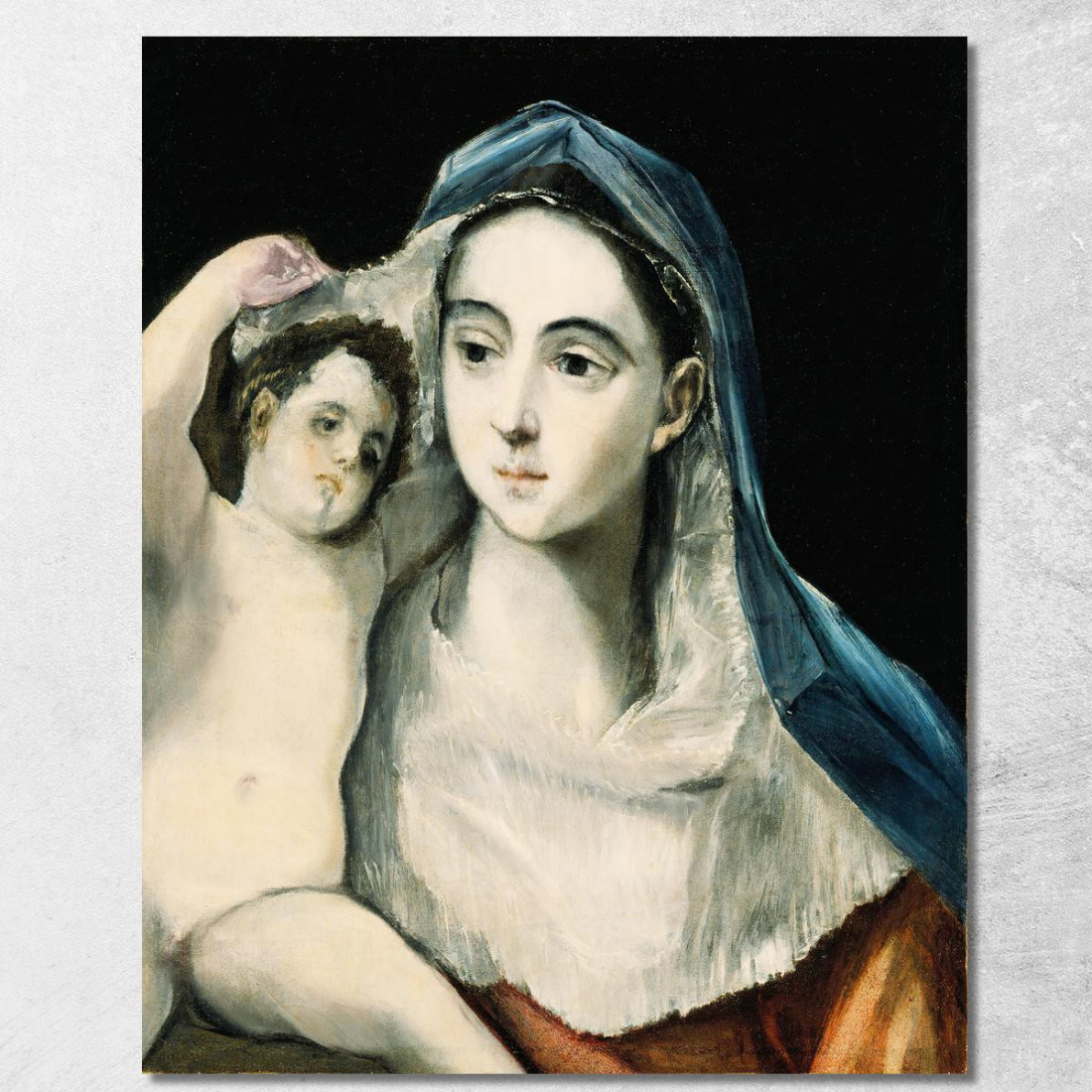 Madonna E Bambino El Greco (Domenikos Theotokopoulos) egr23 quadro stampato su tela Madonna E Bambino El Greco (Domenikos Theotokopoulos) egr23 quadro stampato su tela