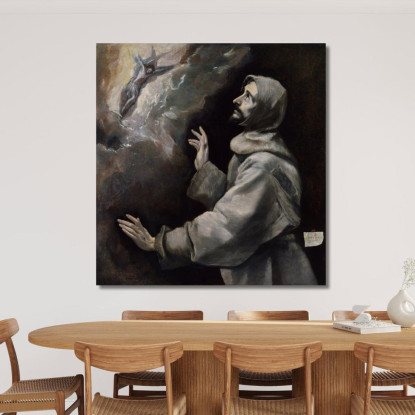 San Francesco Che Riceve Le Stimmate El Greco (Domenikos Theotokopoulos) egr34 quadro stampato su tela