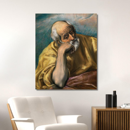 San Giuseppe El Greco (Domenikos Theotokopoulos) egr40 quadro stampato su tela