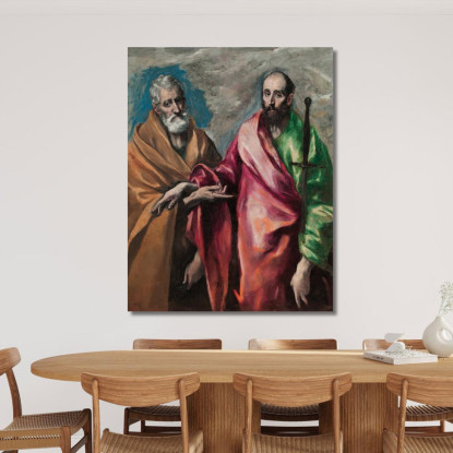 San Pietro E San Paolo El Greco (Domenikos Theotokopoulos) egr42 quadro stampato su tela