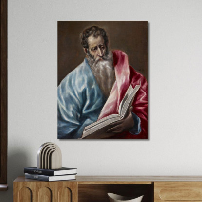 San Matteo El Greco (Domenikos Theotokopoulos) egr49 quadro stampato su tela
