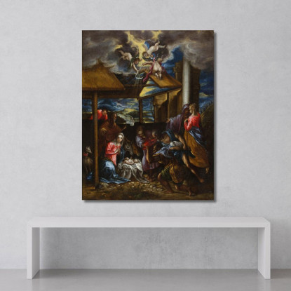 L'Adorazione Dei Pastori 2 El Greco (Domenikos Theotokopoulos) egr52 quadro stampato su tela