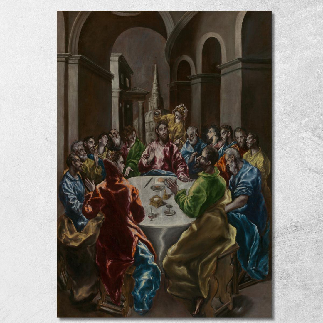 Il Banchetto In Casa Di Simone El Greco (Domenikos Theotokopoulos) egr59 quadro stampato su tela Il Banchetto In Casa Di Simone El Greco (Domenikos Theotokopoulos) egr59 quadro stampato su tela