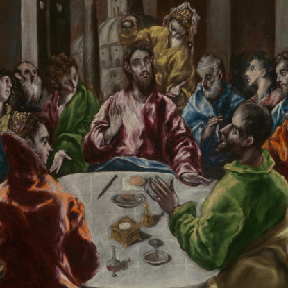 Il Banchetto In Casa Di Simone El Greco (Domenikos Theotokopoulos) egr59 quadro stampato su tela