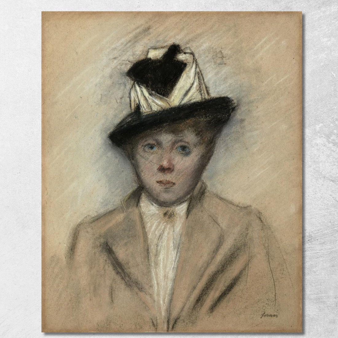 Donna Con Cappello Jean-Louis Forain jfr26 quadro stampato su tela Donna Con Cappello Jean-Louis Forain jfr26 quadro stampato su tela
