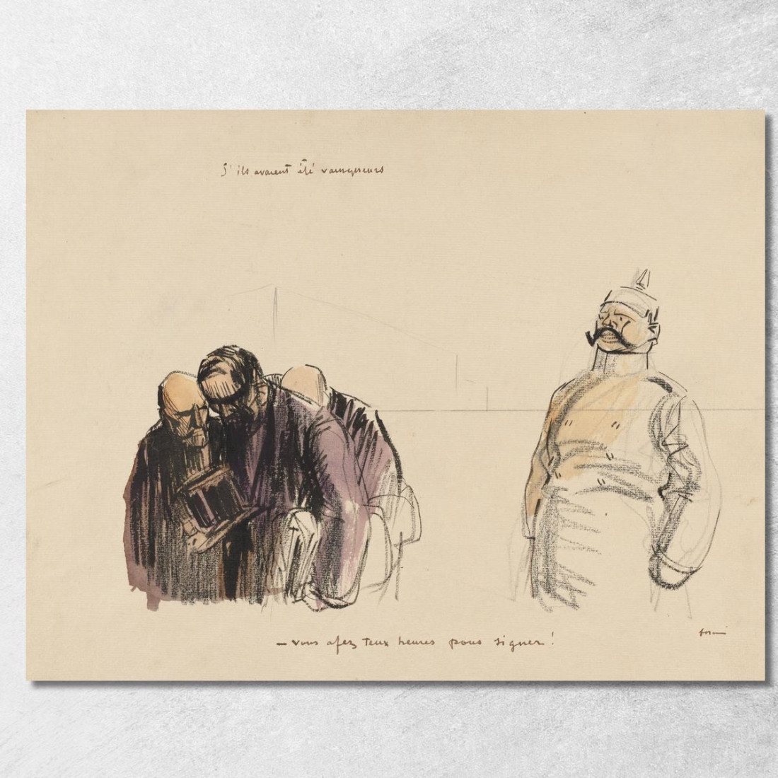 Se Avessero Vinto... Hai Due Ore Per Firmare Jean-Louis Forain jfr29 quadro stampato su tela Se Avessero Vinto... Hai Due Ore Per Firmare Jean-Louis Forain jfr29 quadro stampato su tela