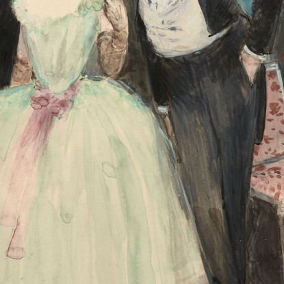 Scena Da Ballo Jean-Louis Forain jfr44 quadro stampato su tela