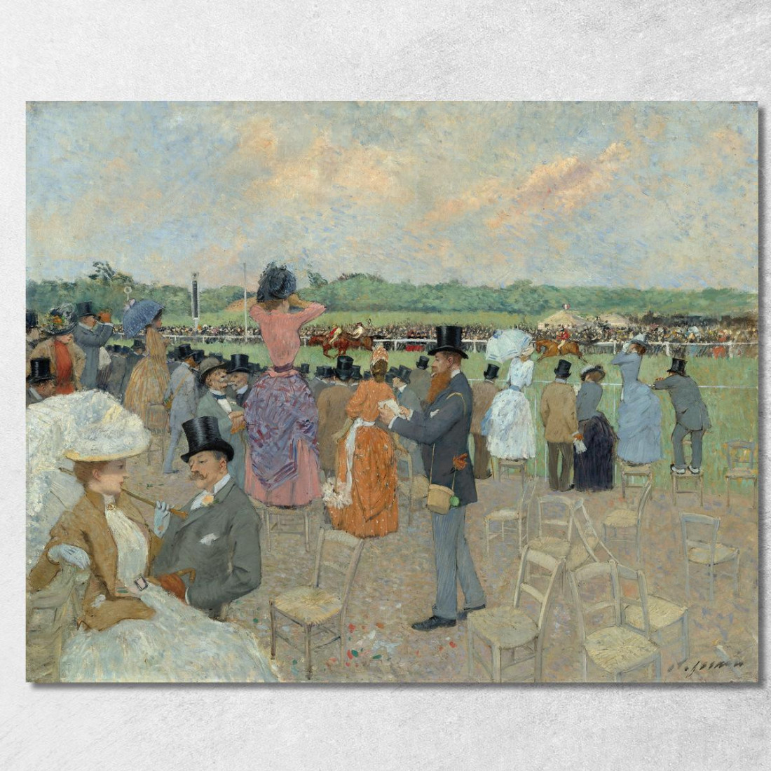 Le Corse A Longchamp Jean-Louis Forain jfr56 quadro stampato su tela Le Corse A Longchamp Jean-Louis Forain jfr56 quadro stampato su tela