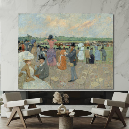 Le Corse A Longchamp Jean-Louis Forain jfr56 quadro stampato su tela