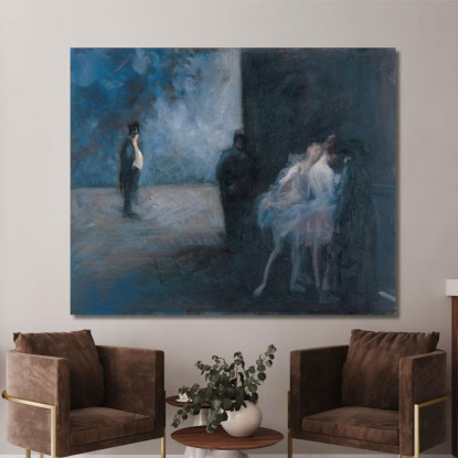 Sinfonia In Blu Dietro Le Quinte Jean-Louis Forain jfr66 quadro stampato su tela