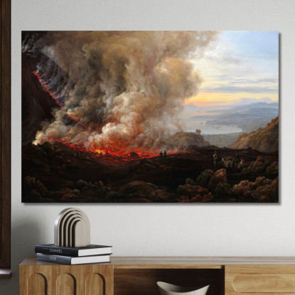 Un'Eruzione Del Vesuvio Johan Christian Dahl jcd2 quadro stampato su tela