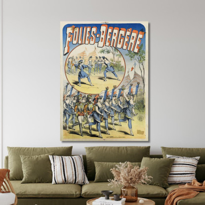 Follie Della Pastorella Jules Chéret jch38 quadro stampato su tela