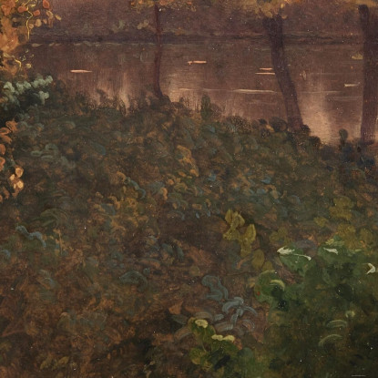 Sera Su Una Costa Rocciosa. Vista Da Monte Sant'Angelo Johan Christian Dahl jcd16 quadro stampato su tela