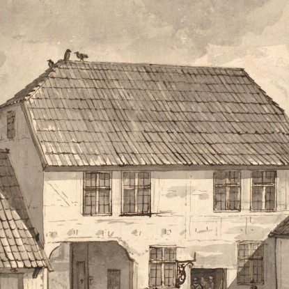 Interno Di Fattoria A Sorø Johan Christian Dahl jcd24 quadro stampato su tela