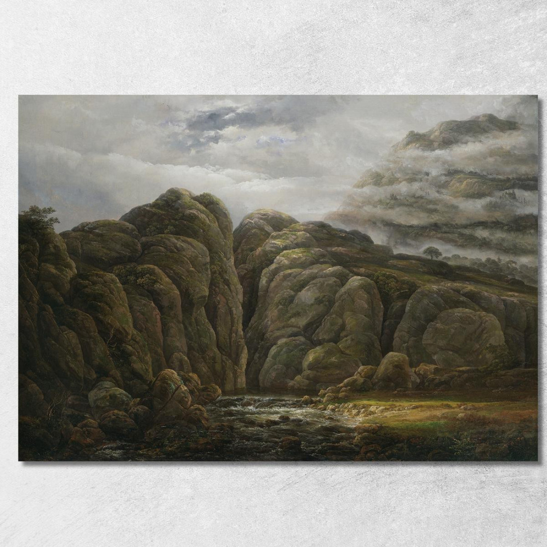 Paesaggio Montano Norvegese Johan Christian Dahl jcd42 quadro stampato su tela Paesaggio Montano Norvegese Johan Christian Dahl jcd42 quadro stampato su tela