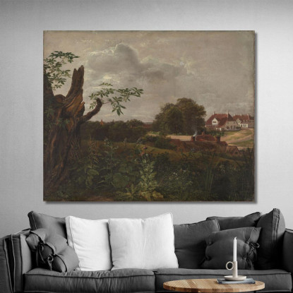 La Grande Locanda A Fredensborg Johan Christian Dahl jcd57 quadro stampato su tela