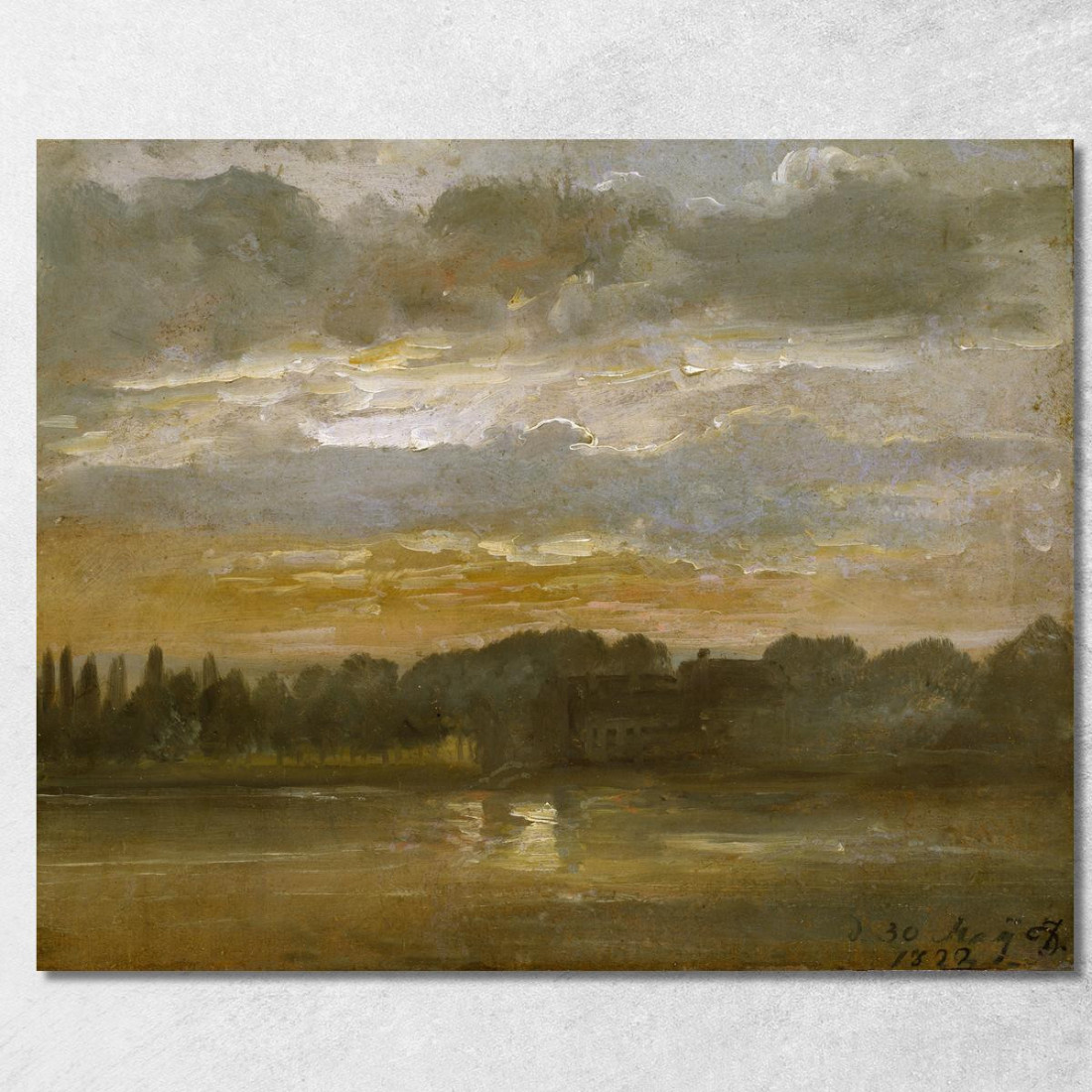 L'Elba Alla Sera Johan Christian Dahl jcd60 quadro stampato su tela L'Elba Alla Sera Johan Christian Dahl jcd60 quadro stampato su tela