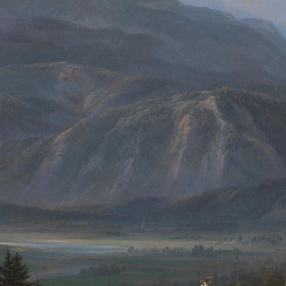 La Valle Dell'Adige Vicino A Roveredo Johan Christian Dahl jcd67 quadro stampato su tela