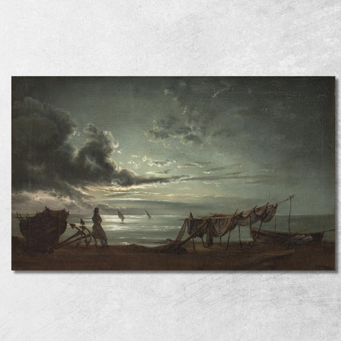 Il Golfo Di Napoli Al Chiaro Di Luna Johan Christian Dahl jcd68 quadro stampato su tela Il Golfo Di Napoli Al Chiaro Di Luna Johan Christian Dahl jcd68 quadro stampato su tela