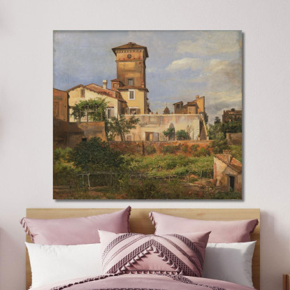 Villa Malta A Roma Johan Christian Dahl jcd71 quadro stampato su tela