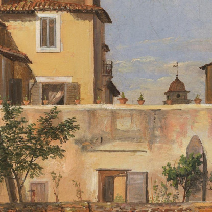 Villa Malta A Roma Johan Christian Dahl jcd71 quadro stampato su tela