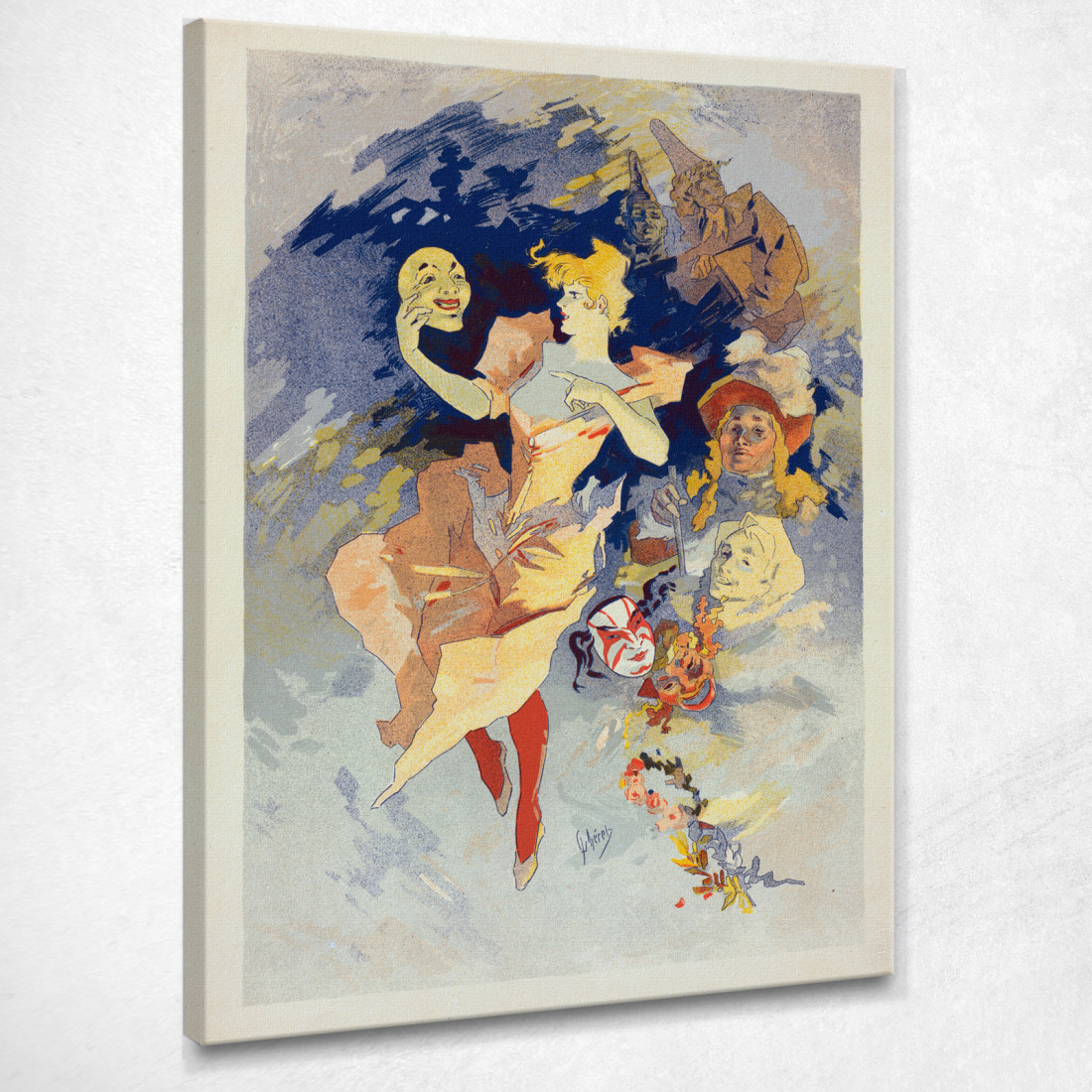 La Commedia Jules Chéret jch48 quadro stampato su tela La Commedia Jules Chéret jch48 quadro stampato su tela