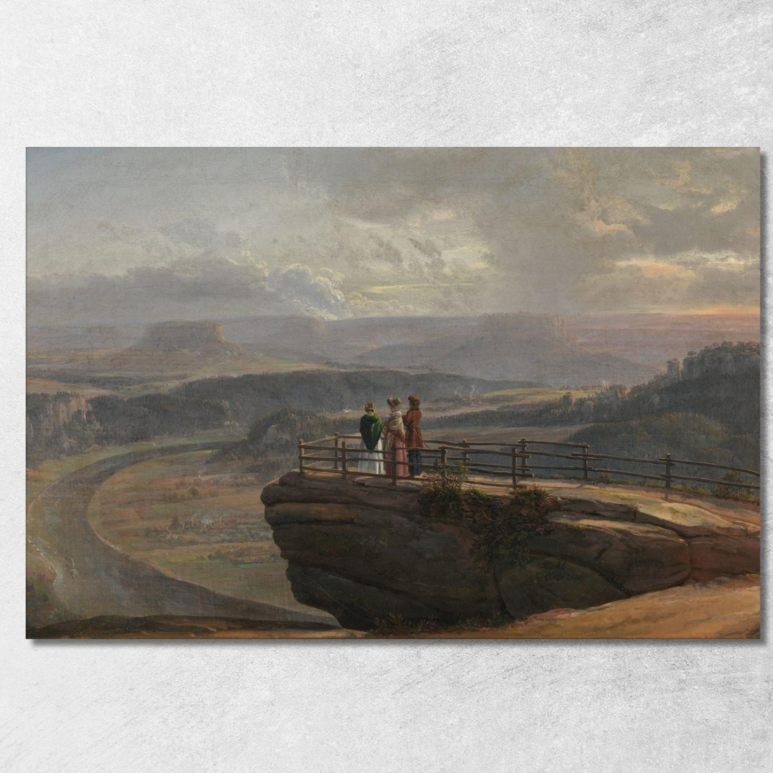 Veduta Da Bastei Johan Christian Dahl jcd80 quadro stampato su tela Veduta Da Bastei Johan Christian Dahl jcd80 quadro stampato su tela