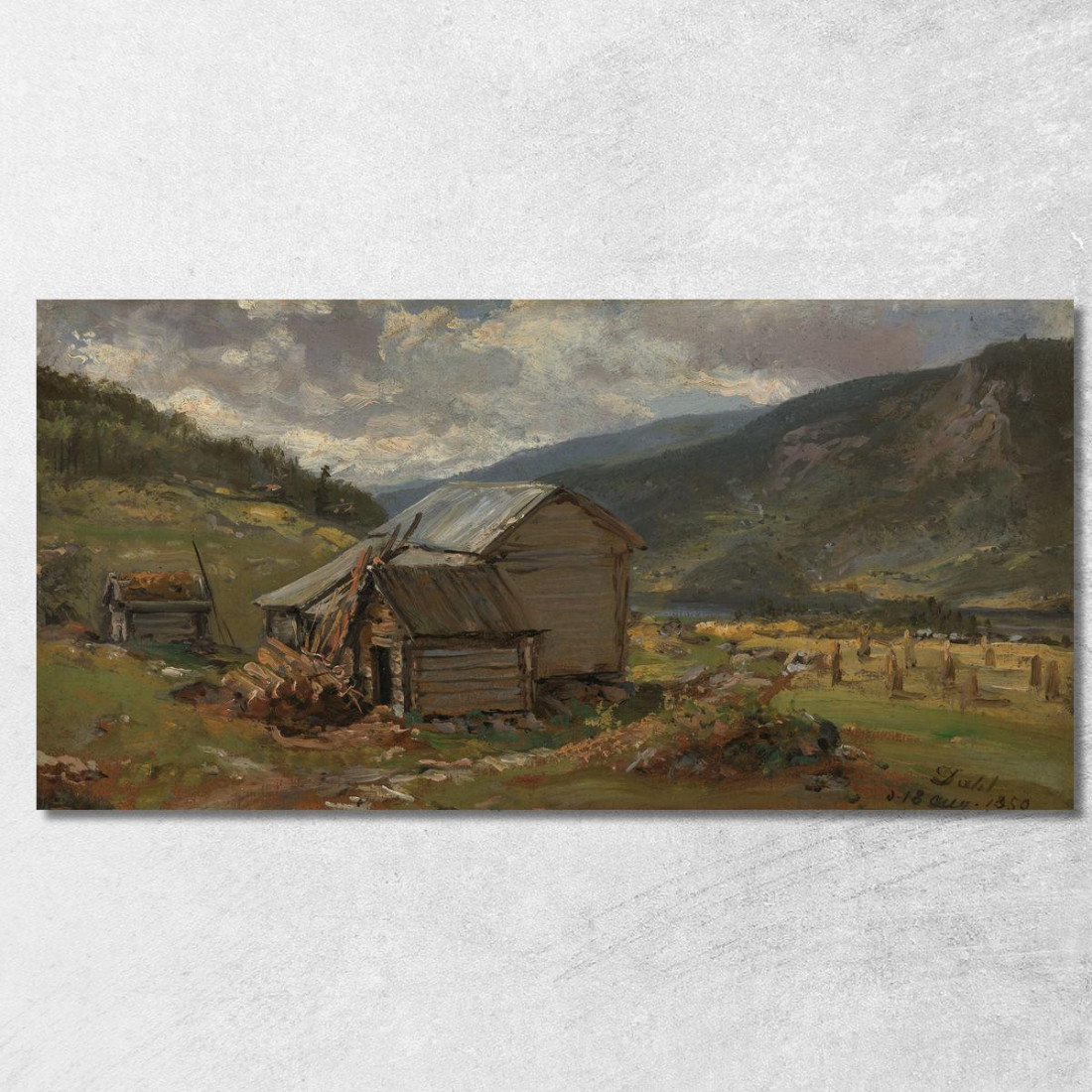 Veduta Di Hjelle In Valdres 2 Johan Christian Dahl jcd87 quadro stampato su tela Veduta Di Hjelle In Valdres 2 Johan Christian Dahl jcd87 quadro stampato su tela