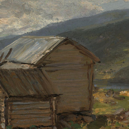 Veduta Di Hjelle In Valdres 2 Johan Christian Dahl jcd87 quadro stampato su tela