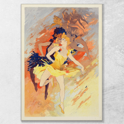 Danza Jules Chéret jch49 quadro stampato su tela