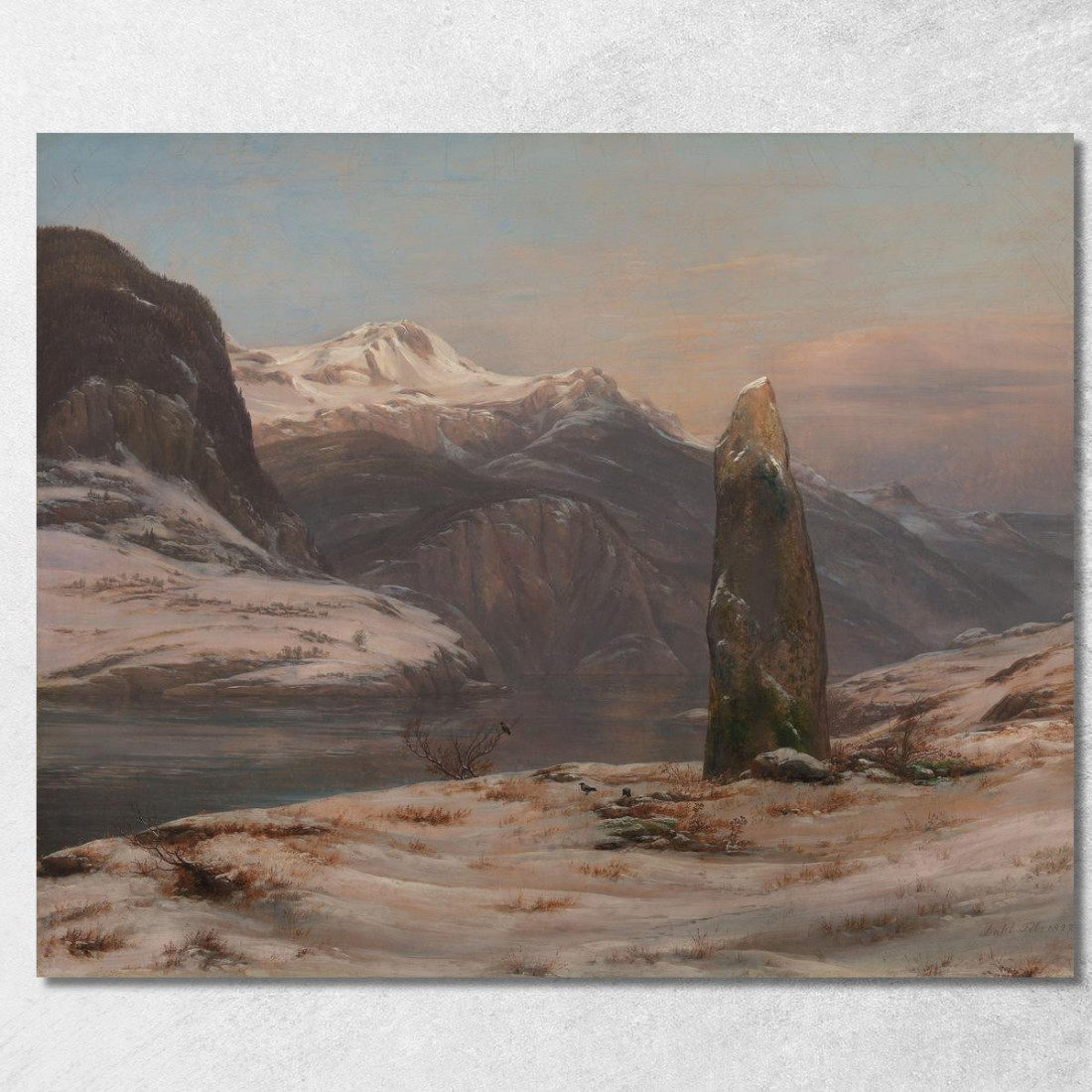 Inverno Al Sognefjord Johan Christian Dahl jcd97 quadro stampato su tela Inverno Al Sognefjord Johan Christian Dahl jcd97 quadro stampato su tela