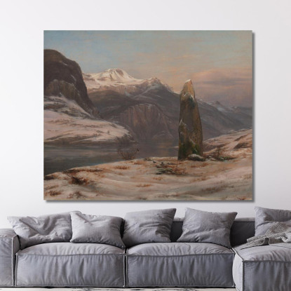 Inverno Al Sognefjord Johan Christian Dahl jcd97 quadro stampato su tela
