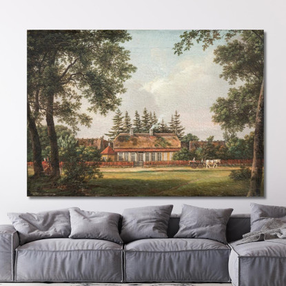 Skovlyst'. La Casa Del Guardaboschi A Hillerod Johan Christian Dahl jcd100 quadro stampato su tela