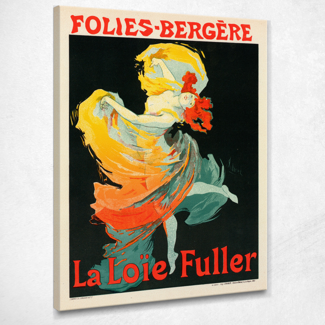 Loie Fuller Jules Chéret jch54 quadro stampato su tela Loie Fuller Jules Chéret jch54 quadro stampato su tela