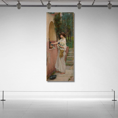 Un'Offerta Romana John William Waterhouse jww3 quadro stampato su tela