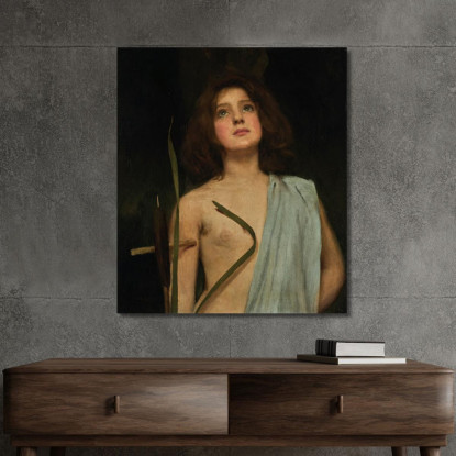 Un Giovane Santo John William Waterhouse jww5 quadro stampato su tela
