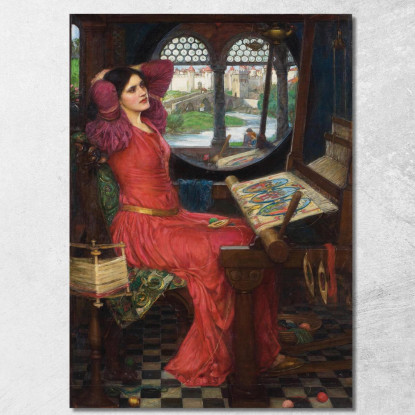 Sono Mezza Stanca Delle Ombre Disse La Signora Di Shalott John William Waterhouse jww17 quadro stampato su tela