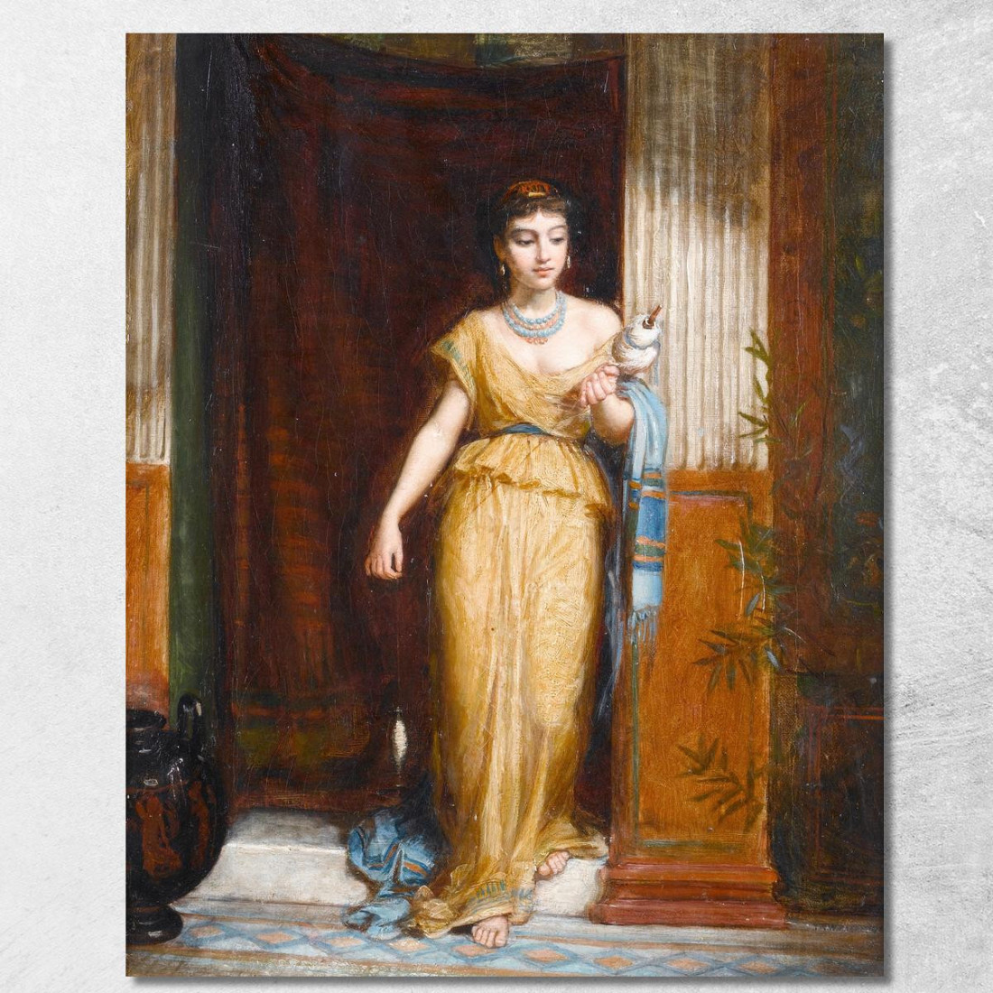 La Filatrice John William Waterhouse jww20 quadro stampato su tela La Filatrice John William Waterhouse jww20 quadro stampato su tela