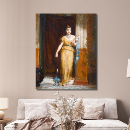 La Filatrice John William Waterhouse jww20 quadro stampato su tela