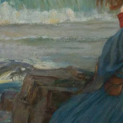 Miranda-La Tempesta John William Waterhouse jww24 quadro stampato su tela